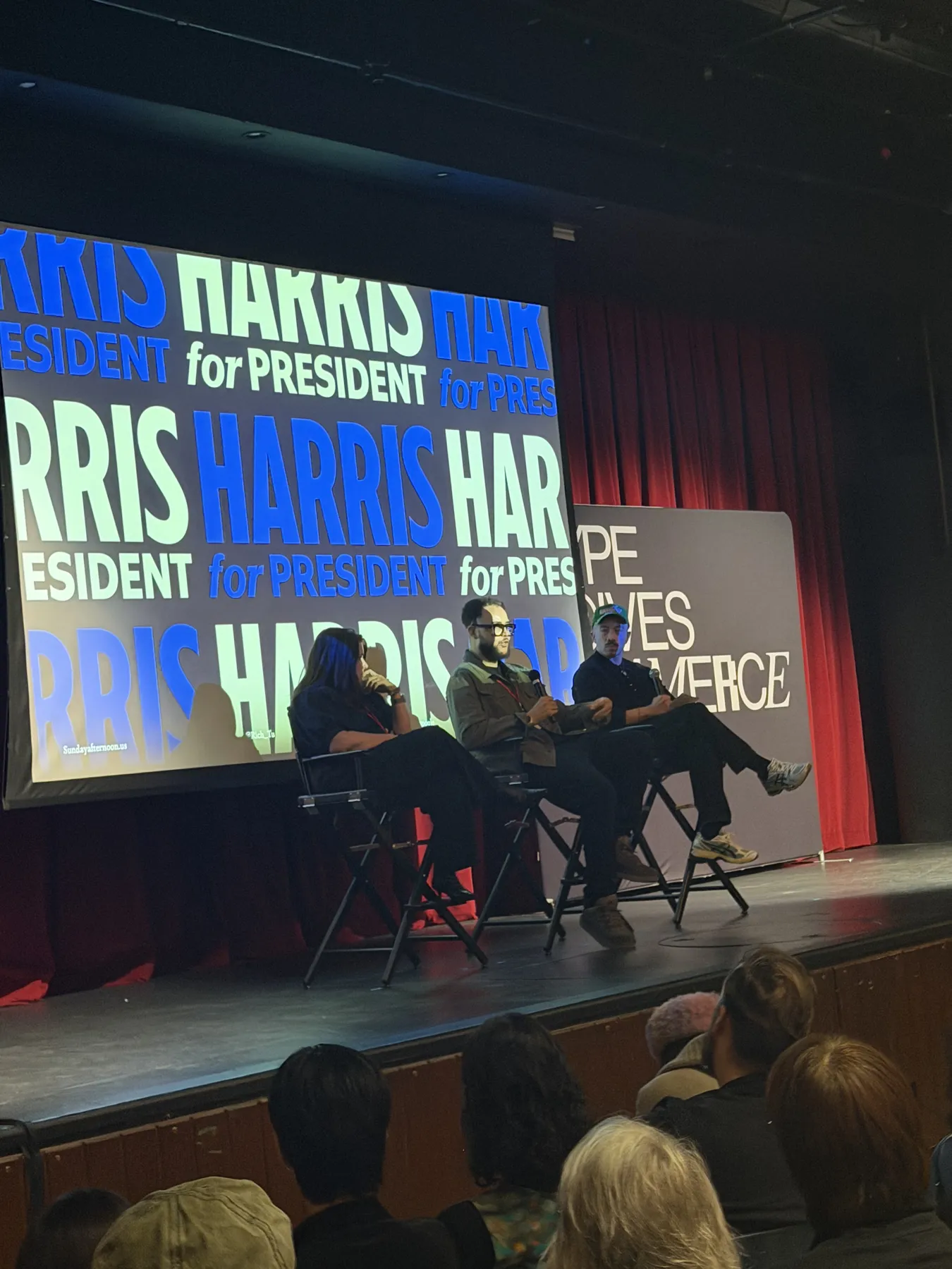 Harris for President, on screen